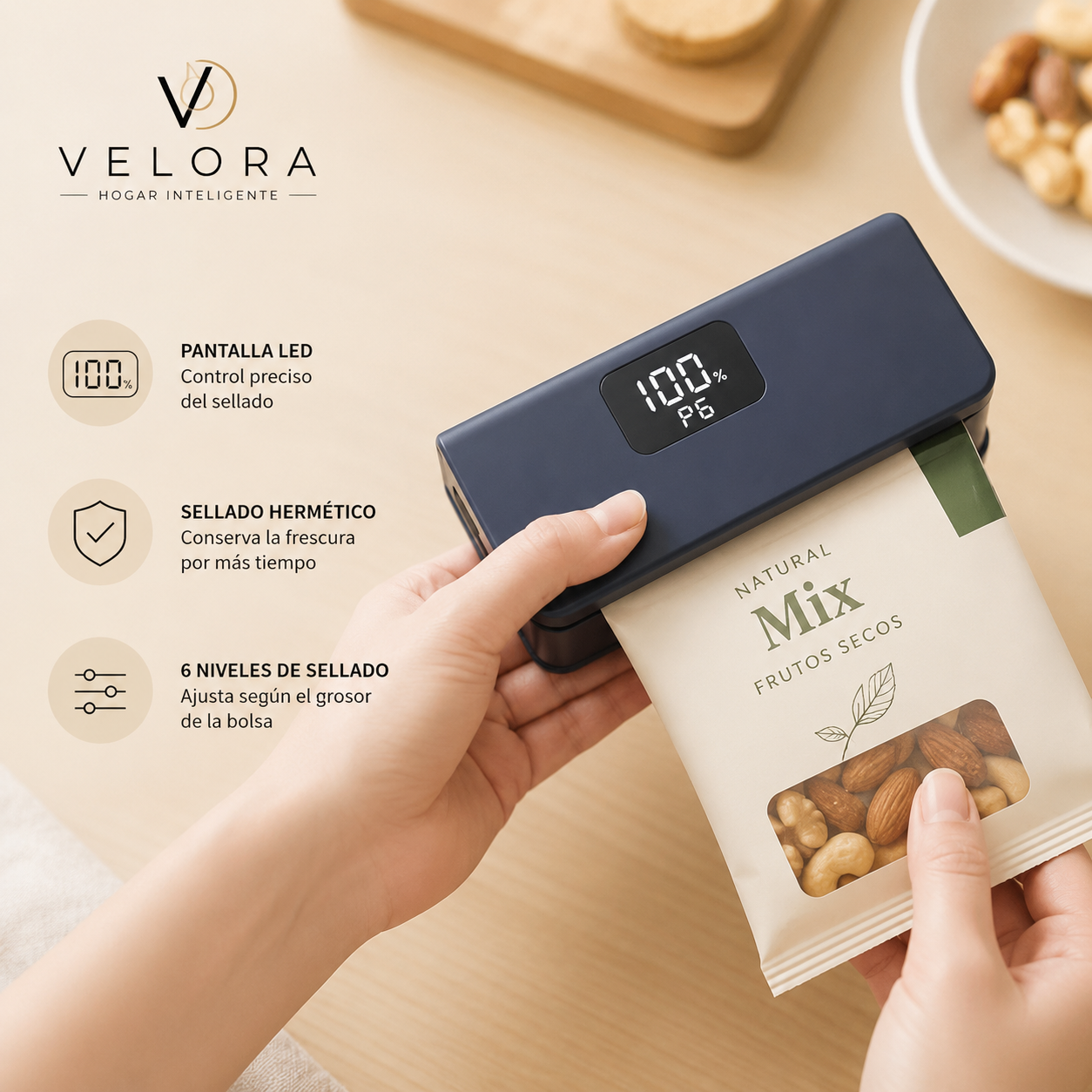 Selladora térmica recargable Velora™